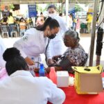 Para facilitar o acesso dos moradores, o evento foi montado em um local de grande movimentação: no estacionamento da Feira de Eletrônicos, no Setor Educacional | Foto: Jhonatan Vieira/Sejus